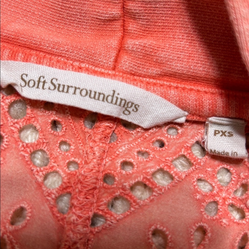 Coral Open Front Cardigan Lace Detail PXS but fits like Medium see measurements - Picture 5 of 5